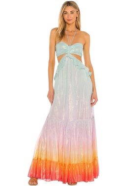 Rococo Sand Leal Cutout Maxi Dress in Multicolor